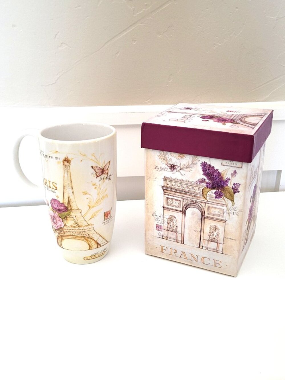 French Lilac Coffee or Tea Cup - Picture 3 of 5
